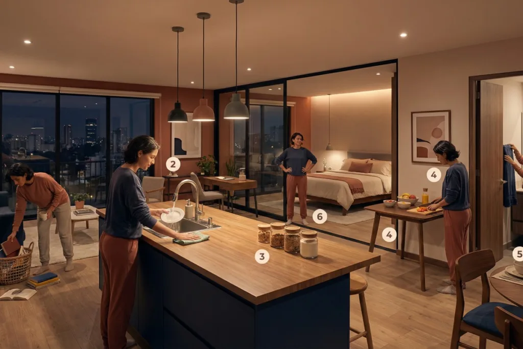 rutina de limpieza noche