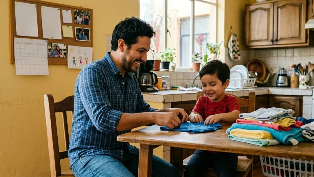 Tareas del hogar para niños por edad